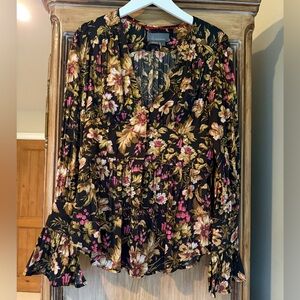 By Anthropologie Deep-V Tunic size M